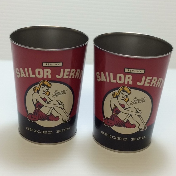Sailor Jerry Other - Sailor Jerry spiced rum 13 1/2 oz, tin cups, (2)